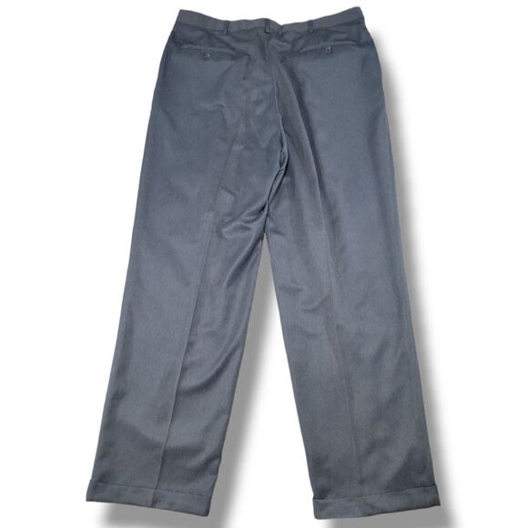 John Henry Pants Size 38 Mens Dress Pants Straight Leg Pleated Pants Cuffed Gray - Picture 2 of 6